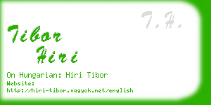 tibor hiri business card